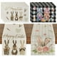thumbnail image 2 of Camino de mesa de comedor de conejo de pascua, Mantel Individual Rectangular antimanchas, decoración de boda, gnomo, 2 of 4