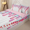 thumbnail image 3 of Castle Fairy Baseball Ice Cream Zipper Full Size Comforter Sets with Fitted Sheet and 2 Pillowcases, Sport Theme Zipper Bedding Set, Pink Blue White,4pcs,Pink Reversible, 3 of 6