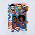thumbnail image 4 of Men's Fanatics White Oklahoma City Thunder 2025 NBA Finals Champions Big & Tall Caricature Roster T-Shirt, 4 of 4