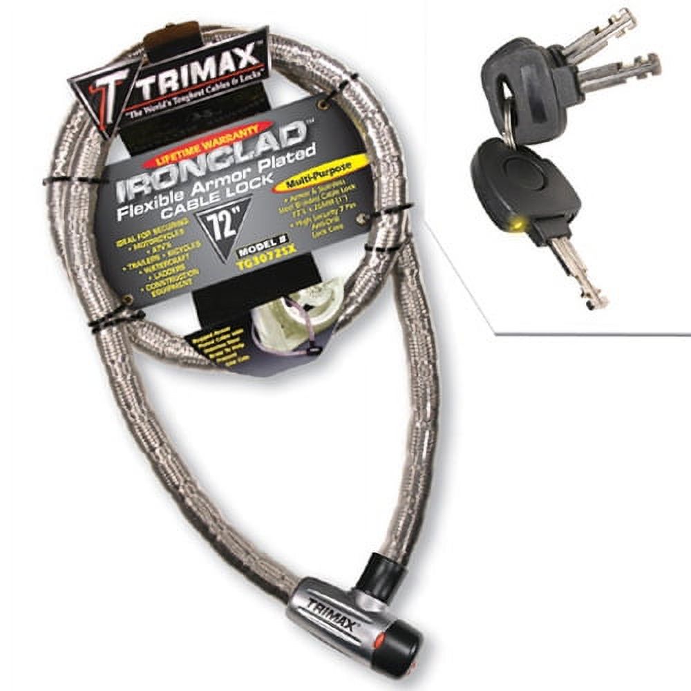 Trimax Universal TG3072SX Supermax Armor Plated Stainless Steel Locking Cable - image 3 of 3