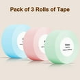 thumbnail image 3 of IAMSTECH Label Maker Tape D30 Q31 Q32 Q30S Q30, Blue Green Pink set Sticker Thermal Paper, Pre Cut Self Adhesive Label Tape, 14mm x 40mm (0.55inch x 1.57inch) Spacer Paper, 3 Roll, 3 of 7