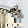 thumbnail image 4 of Alwin 13/16" Double Bay Window curtain rod Adjustable 20"-36", 38"-72" - Antique Brass,(ABay-21-4D), 4 of 4
