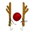 thumbnail image 2 of Christmas Reindeer Car Decoration Set | Plush Rudolf Antlers With Red Nose & Jingle Bells 2 of 4