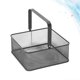 thumbnail image 3 of Home Iron Hand Basket Square Household Metal Storage Box Kitchen Vegetable Holder Table Basket Black for Storage (Small), 3 of 3