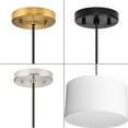 thumbnail image 3 of Progress Lighting Markor Collection 3-Light Pendant Ceiling Light, Brushed Nickel/Matte Black/Vintage Brass, Black Parchment Shade, 3 of 18