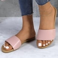 thumbnail image 2 of GJPBGK Women's Flat Slide Sandals Open Toe One-Band Summer Slip-On Shoes for Beach, Travel & Casual Outfits, 2 of 6