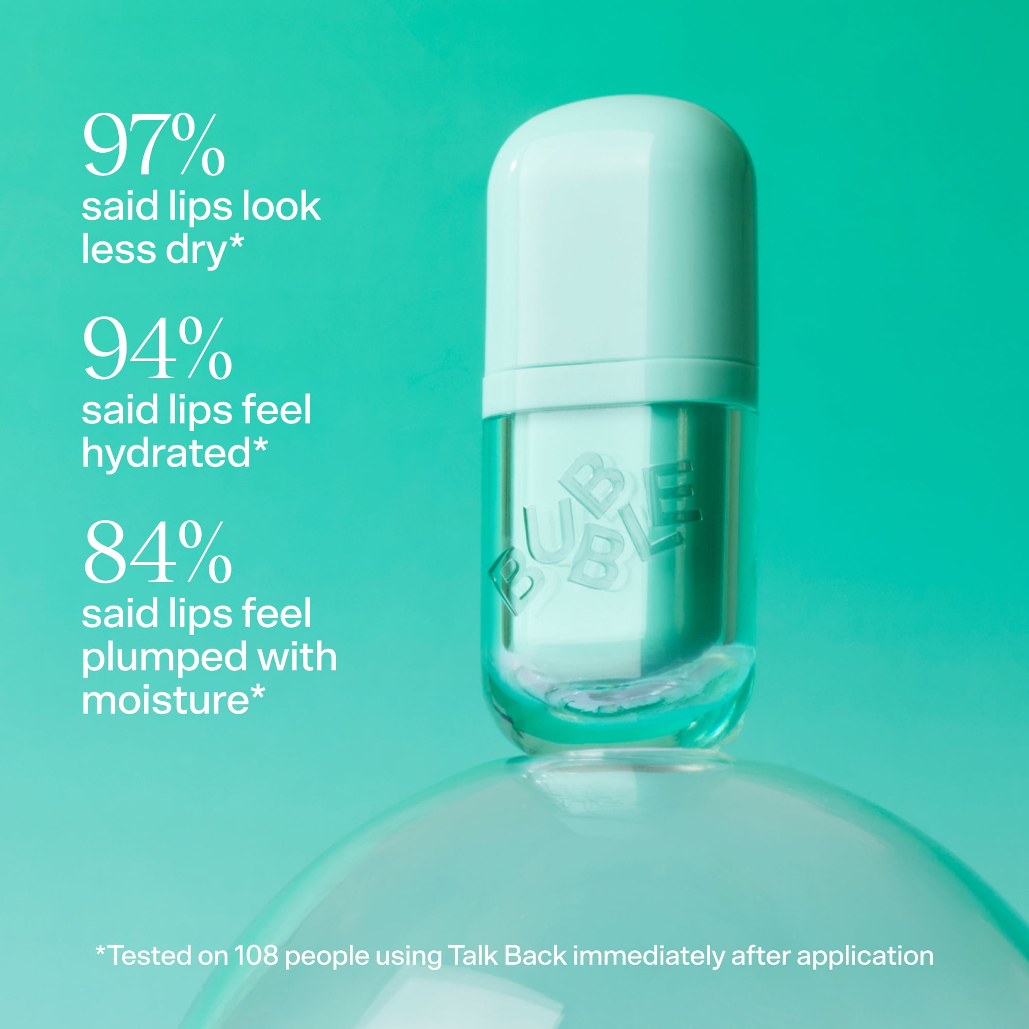 Bubble Skincare Talk Back Hydrating Loud & Clear Lip Serum, Unflavored, 0.15 fl oz
