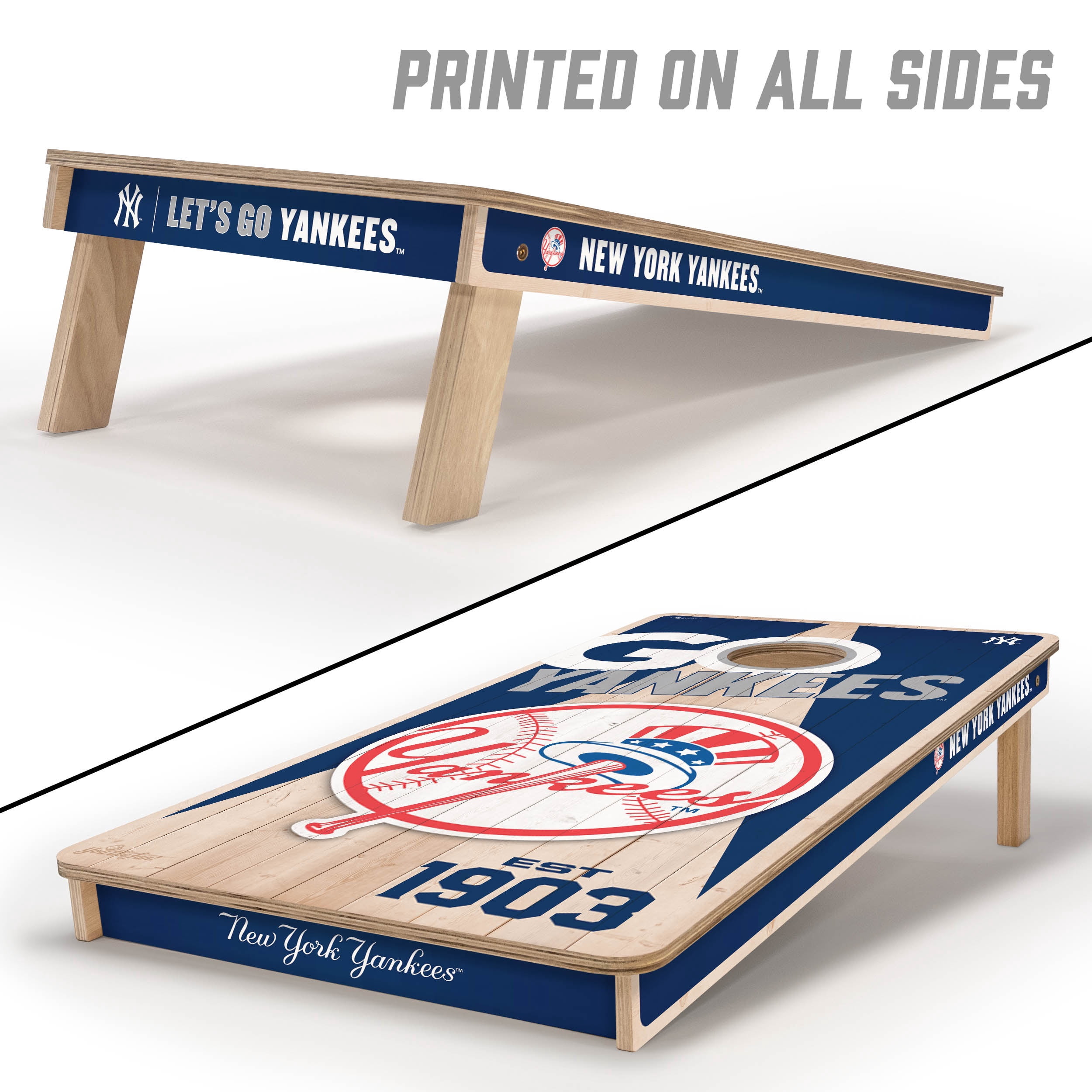 YouTheFan MLB New York Yankees 2' x 4' Cornhole Game No Bags