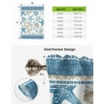thumbnail image 6 of Blue Coastal Nautical Tie Up Curtains for Kitchen Bathroom Bedroom Windows 45 Inch Length, Summer Beach Starfish Shell Coral Balloon Drape Curtains Shade Rod Pocket Drapery Curtain Panel, 42"x45", 6 of 7