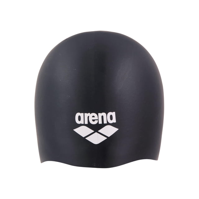 Gorro de Natación ARENA para Cabello Largo de Silicona, Suave y elástico, Negro y Blanco