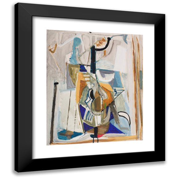 Jakob Weidemann 12x14 Black Modern Framed Museum Art Print Titled - Composition II (1945)