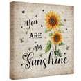 thumbnail image 2 of Ships Next Day Canvas Wall Art 10"x10", Sunflower Wood Framed Canvas Print Painting, Vintage Summer Botanical Bee Spring Floral Ready to Hang Small Picture Wall Decor for Home Kitchen Nursery Office, 2 of 9
