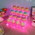 thumbnail image 3 of Estante de exhibición para tartas  Soporte de 4 niveles para cupcakes  Soporte de acrílico multifuncional y duradero  Accesorios de montaje incluidos  Ideal para postres, cosméticos, cristalería, 3 of 6