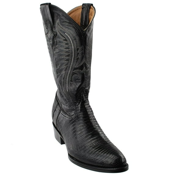 Ferrini  Mens Teju Lizard Round Toe   Western Cowboy Boots   Mid Calf