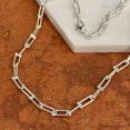 thumbnail image 6 of 925 Real Solid Silver Solid U Link Hardware Chain Necklace Anti-Tarnish, 6 of 7