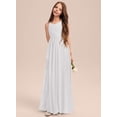 thumbnail image 4 of Drtj 2-14T Kids Teens A-Line Halter Neck Cascading Chiffon Junior Flower Girl Wedding Party Formal Bridesmaid Dress, 4 of 6