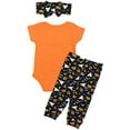 thumbnail image 2 of Baby Girl 3 Piece Embroider Scream Queen Layette Halloween Outfit (18M, Orange), 2 of 5