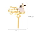 thumbnail image 4 of LOLIPPYY Western Wedding Cake Topper Decor Cake Toppers Heart Shape 2Pcs Acrylic, 4 of 10