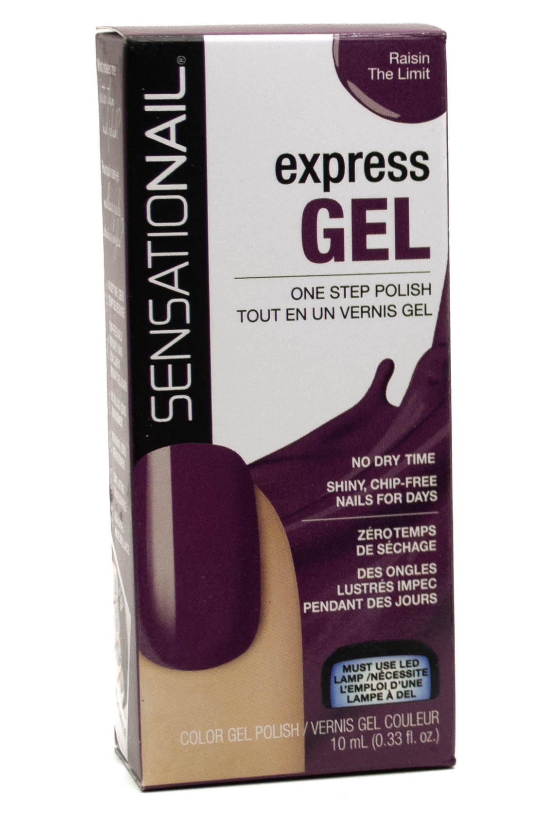 Ophef Speeltoestellen Verklaring SensatioNail EXPRESS GEL One Step Polish, No Dry Time, Must Use LED Lamp,  Raisin The Limit .33 fl oz - Walmart.com