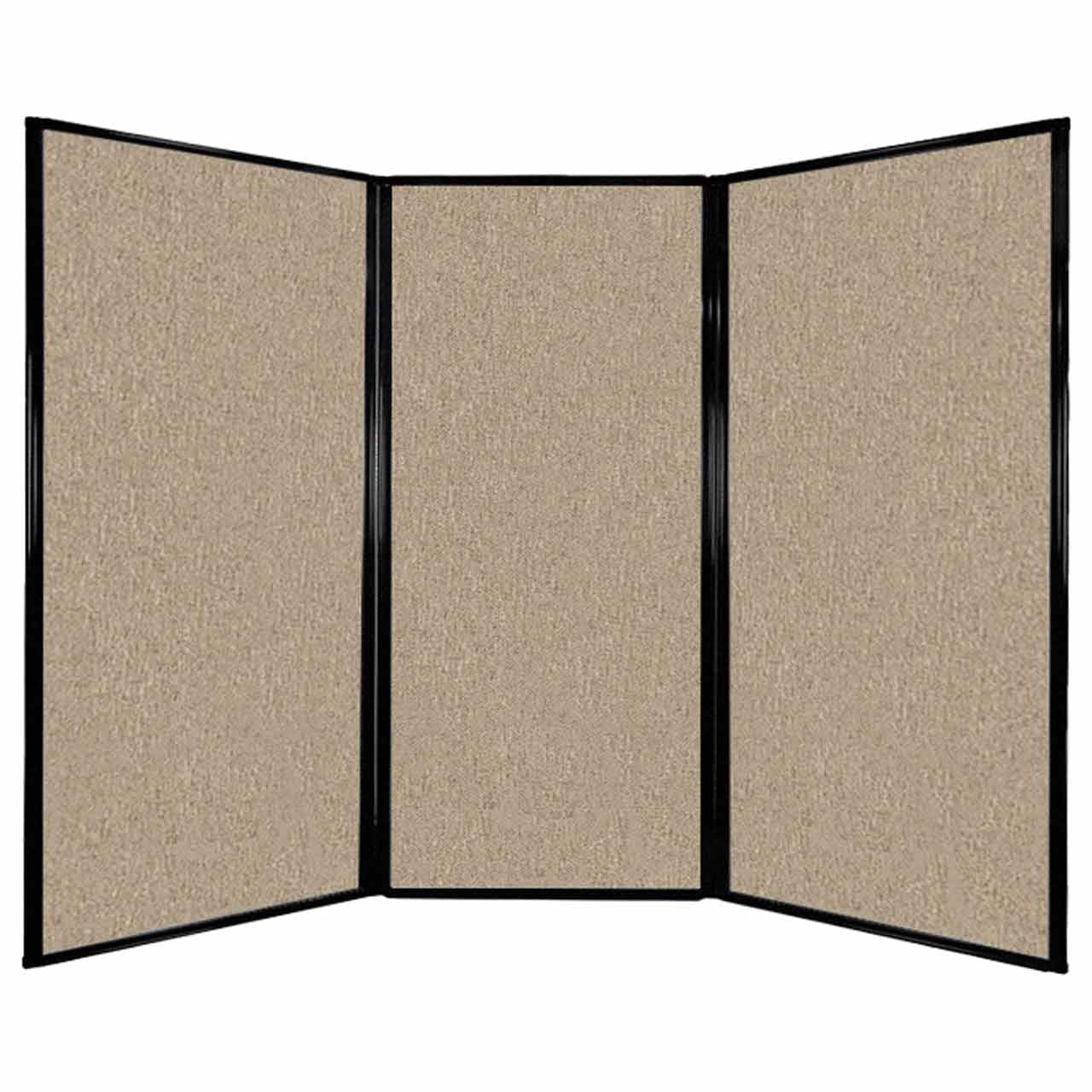 vidaXL 3-Panel Room Divider Bedroom Folding Privacy Panel Screen Wall Partition Separator Paravent Section Black 116x160cm Water Hyacinth