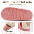 thumbnail image 5 of Ecetana Women's Cozy Slippers Memory Foam Fuzzy Slipper Anti-slip House Shoes, 5 of 6