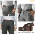 thumbnail image 3 of WHIPPY No Buckle Elastic Belt for Men, Nylon Stretch Buckle Free Belt for Jeans Pants, 3 of 9