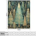thumbnail image 2 of Warm Blanket Gold and Green Christmas Tree Ultra-Soft Micro Fleece and Warm Cozy Lightweight Throw Blankets Winter Holiday Blanket 50"x60" Throw Size Warm Plush Blankets for All Season Birthday Gift, 2 of 6