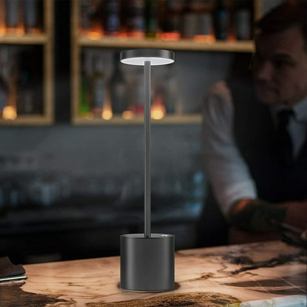 QINXIN lampe de table sans fil Usb Rechargeable Led Portable alimenté par  batterie trois couleurs gradation en continu petite lampe de Table 