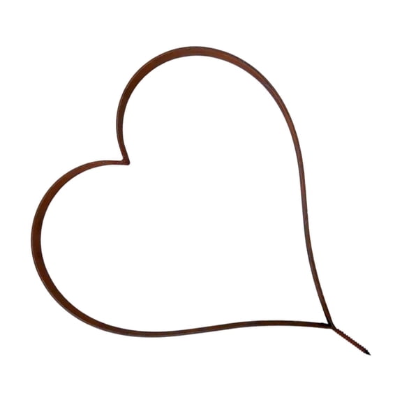 Rusty Metal Heart Shape Garden Stake Large Decorative Landscape and Gardening Outdoor Decoration Yard Ornament