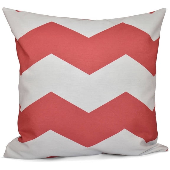 Simply Daisy 16" x 16" Geometric Decorative Pillow, Coral