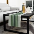 thumbnail image 5 of Sage Green Ombre Stripe Cotton Linen Long Table Runner 13 x 108 inch Farmhouse Striped Gradient Non-slip Rectangular Dining Table Decor for Wedding Party Holiday Dinner, 5 of 8
