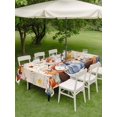 thumbnail image 3 of Outdoor Tablecloth with Umbrella Hole and Zipper, Gnomes Pumpkin Fall Rectangle Table Cloth 60x120 Inch Waterproof Tablecloth, Thanksgiving Branches Maple Leaves Picnic Table Cover for Patio Camping, 3 of 7