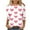 01 White, variant on Womens 3/4 Sleeve Crew Neck T-Shirts Valentina's Day Spring Shirts Love Heart Graphic Tee Tops