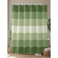 thumbnail image 4 of Shower Curtain Sage Green Shower Curtains for Bathroom, Waterproof Polyester Shower Curtain Set with Hooks, Stall Long Size 54"x78" Gradient Stripes Modern, 4 of 6