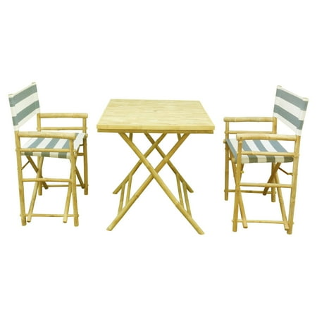 Phat Tommy Foldable 3 Piece Square Patio Bistro Set