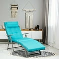 thumbnail image 1 of Costway 2 Pcs Chaise Longue Pliante d'Extérieur avec Coussin Turquoise, 1 of 10