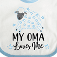 thumbnail image 4 of Inktastic My Oma Loves Me Baby Lamb Boys or Girls Baby Bib, 4 of 4