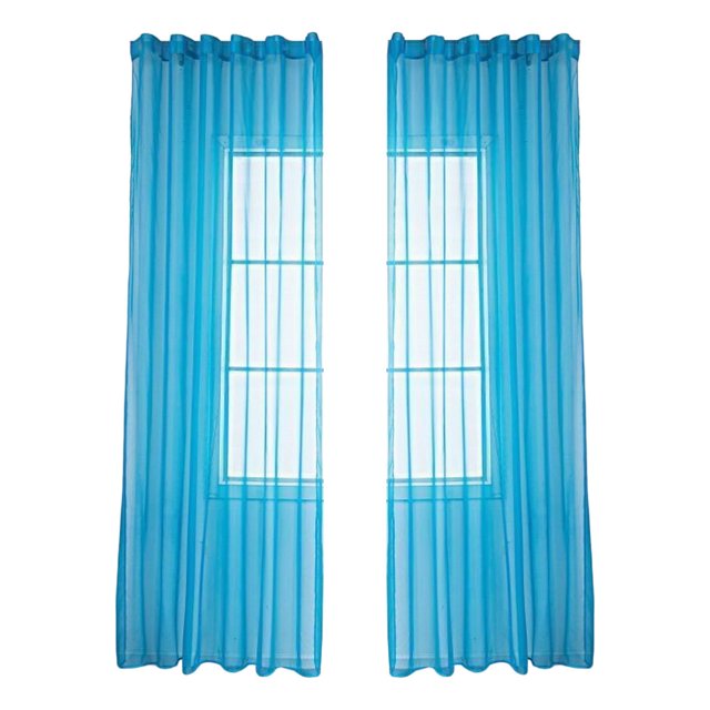 LCXmlly Rideau Occultant 2 Pcs Finition Soignée Gaze de Fenêtre Facile à Installer Large Application Polyester Fin Décor de Fenêtre 1658
