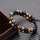 thumbnail image 5 of Pulsera de protección triple YONGSHENG obsidiana negra ojo de tigre genuino cuentas de hematita 8 mm, 5 of 5