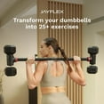 thumbnail image 2 of Jayflex Hyperbell Dumbbell Converter - Convert Dumbbells to Barbell Set and Kettlebell for Home Fitness - Adjustable & Up to 200 lb Capacity Weight Barbell for Weight Lifting, 2 of 10