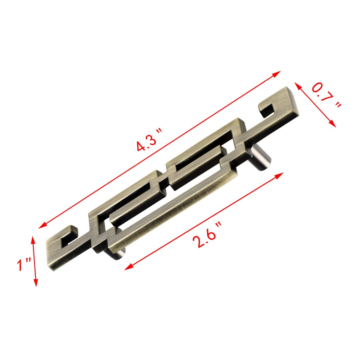 Utopia Alley 25pcs Steffi Pull Handle - Decorative Cabinet Drop Pull Handles- Vintage Cabinet Hardware with Hand Finished Antique Brass - Metal Drawer Pull Handle, 2.5" Center to Center