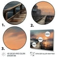 thumbnail image 3 of Designart "Misty Mornings on the Pier II" Coastal Pier Floater Framed Wall Art Print, 3 of 7