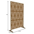 thumbnail image 2 of Black Metal Free Standing Outdoor Privacy Screen for Patio Garden 05 Brown, 2 of 5