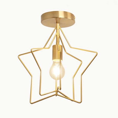 

Simple Five-point Ceiling Light Geometric Iron Pendant Lights Lamp for Bedroom Living Room New