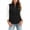 Black, variant on Women's Fleece Vest Zip Up Stand Collar Sleeveless Gilet with Pockets Warm Casual Fall Winter Outerwear Khaki L