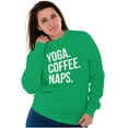 thumbnail image 3 of Yoga Coffee Naps Meditation Fitness Women Plus Size Crewneck Sweatshirt Brisco Brands 5X, 3 of 5