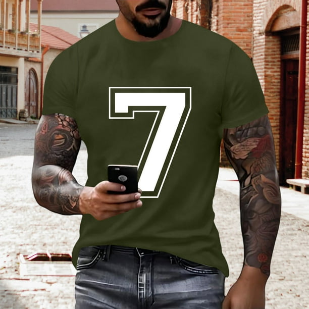 Tops para hombre, blusas y camisas de cuello redondo y manga corta para hombre, blusas estampadas de moda para hombre, jersey de cuello redondo y manga corta, blusa de poliéster para hombre.