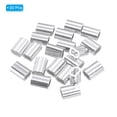 thumbnail image 3 of Unique Bargains 1/8' Aluminum Crimping Loop Sleeves, for Wire Rope Sleeves, Silver Tone 30 Pcs, 3 of 5