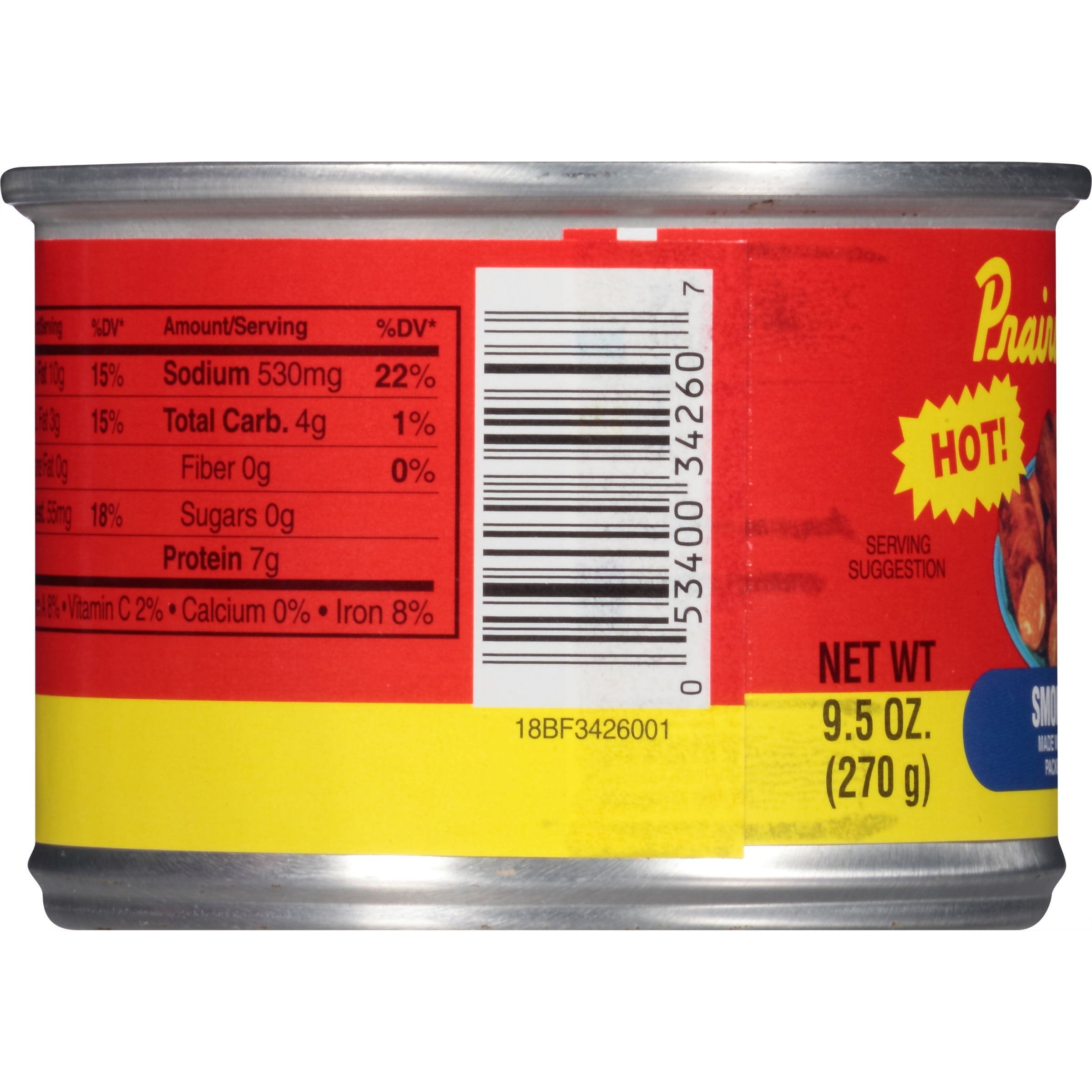 Prairie Belt Hot Smoked Sausage, 9.5 oz Can