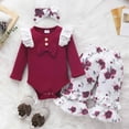 thumbnail image 2 of Winter Saving! Yievot Spring Fall Infant Valentine's Day Outfits Cute Floral Printed Clearance Toddler Baby Girl's Clothes Kid Baby Pajamas Set 0-18 Months, 2 of 7